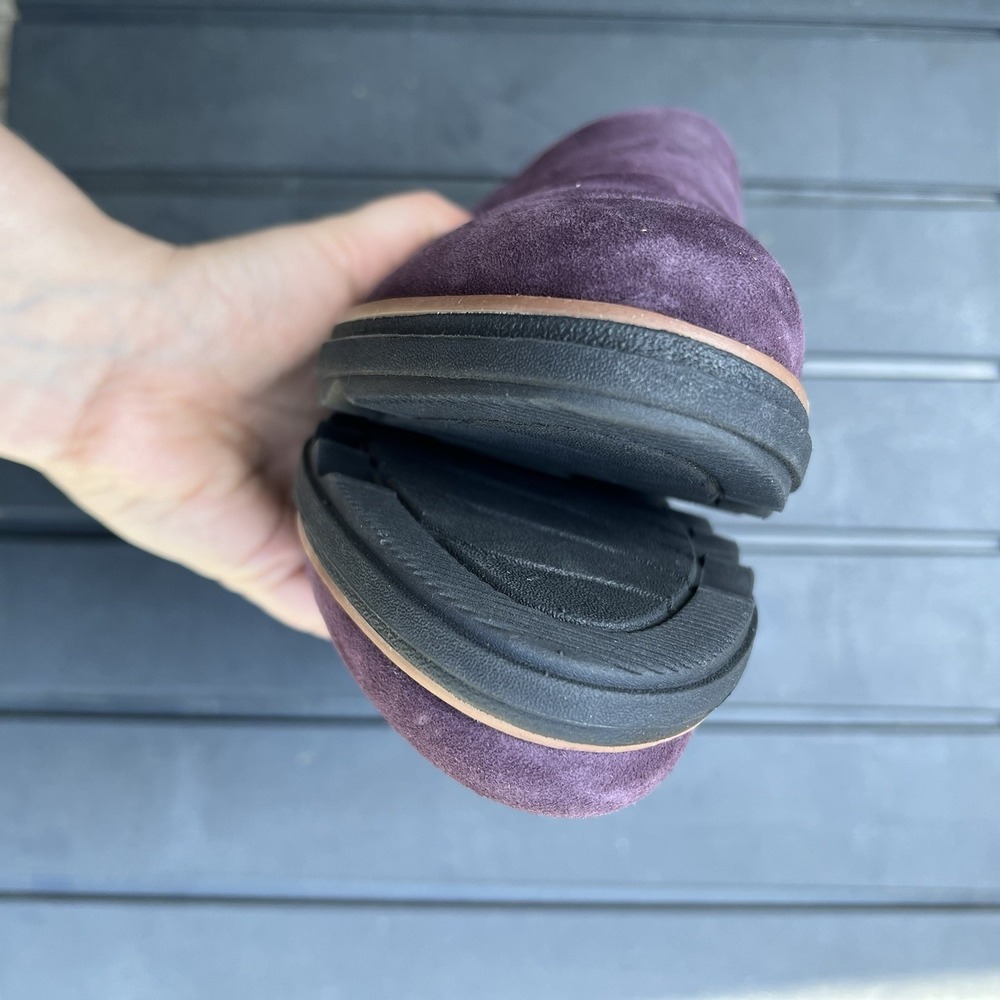 Clarks Collection Sharon Dolly Loafer Purple Suede Women's Size 7.5M Slip On NEW - Picture 5 of 9